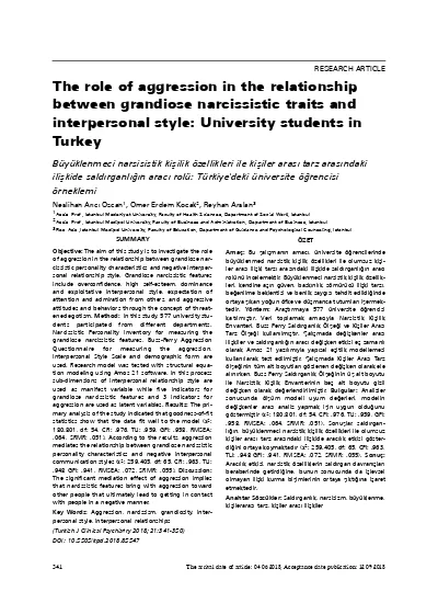 Relationship traits narcissistic Narcissism In